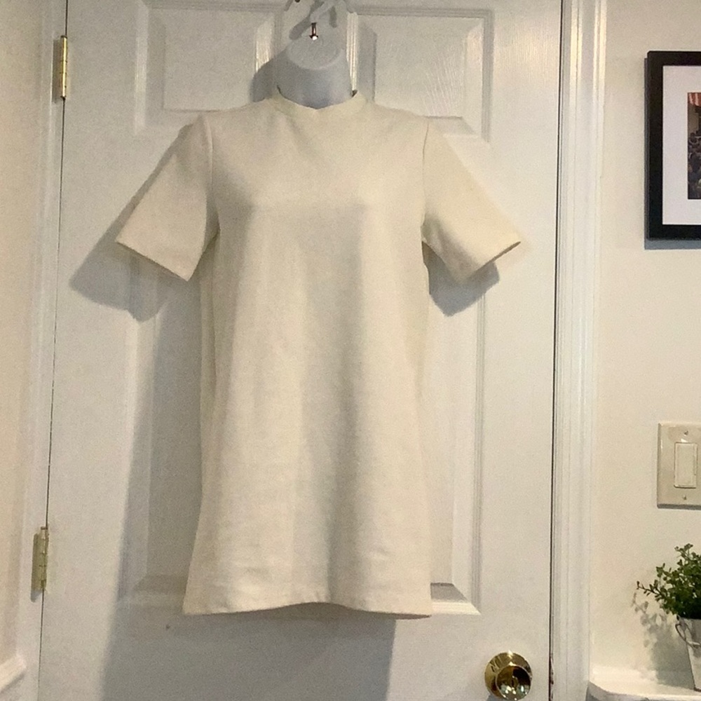 FOREVER 21 Off White Classic Neutral Capsule Minimalist Basic Mini Dress S